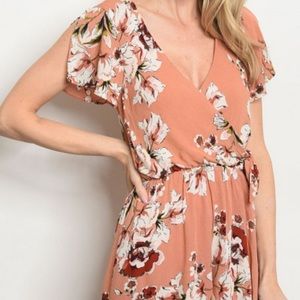 Nordstrom Everly Mauve Floral Romper